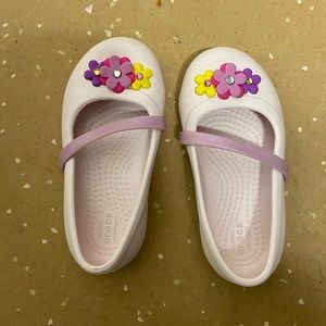 Brand new CROCS Mary Jane with flowers